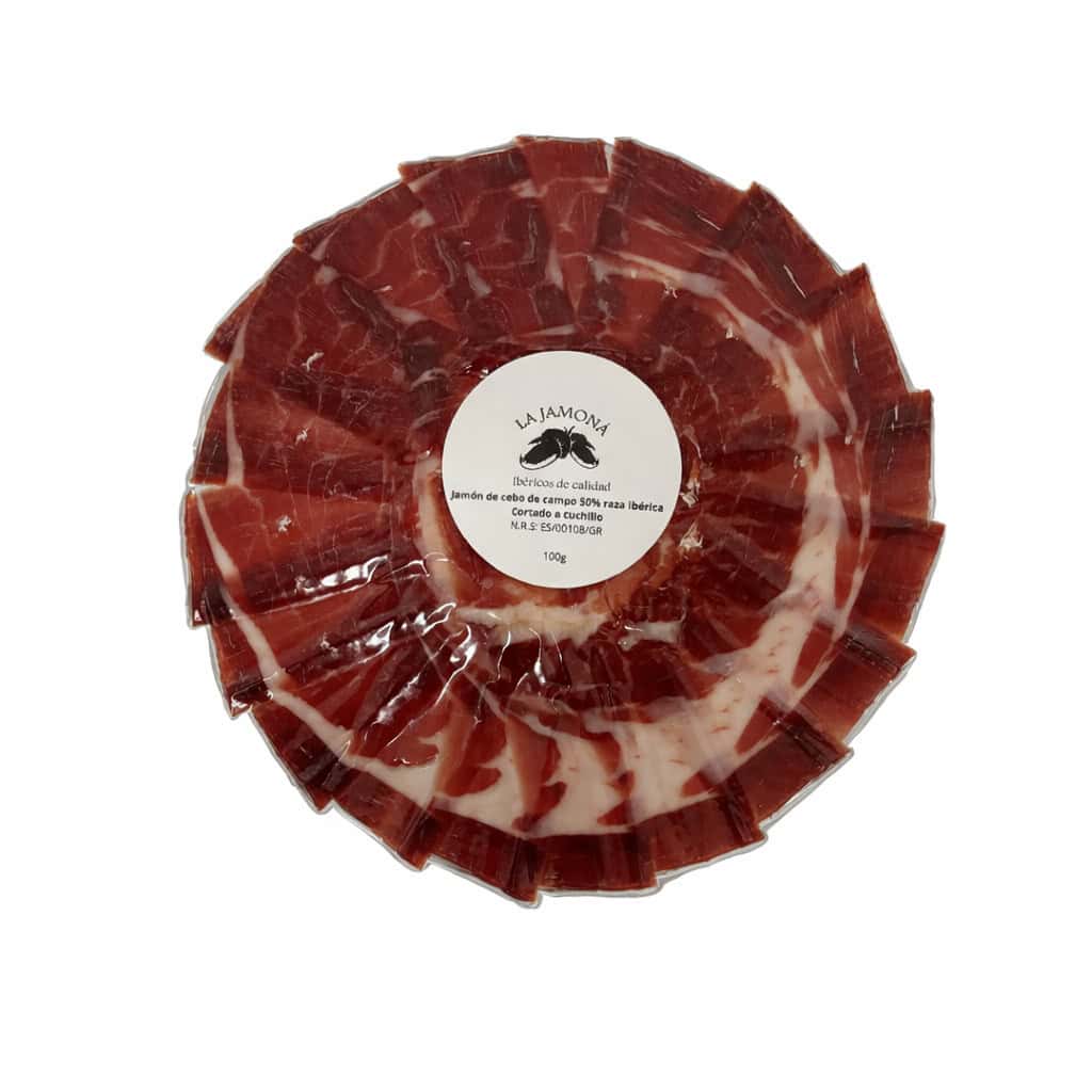 loncheado jamón cebo de campo 50% raza ibérica la jamoná