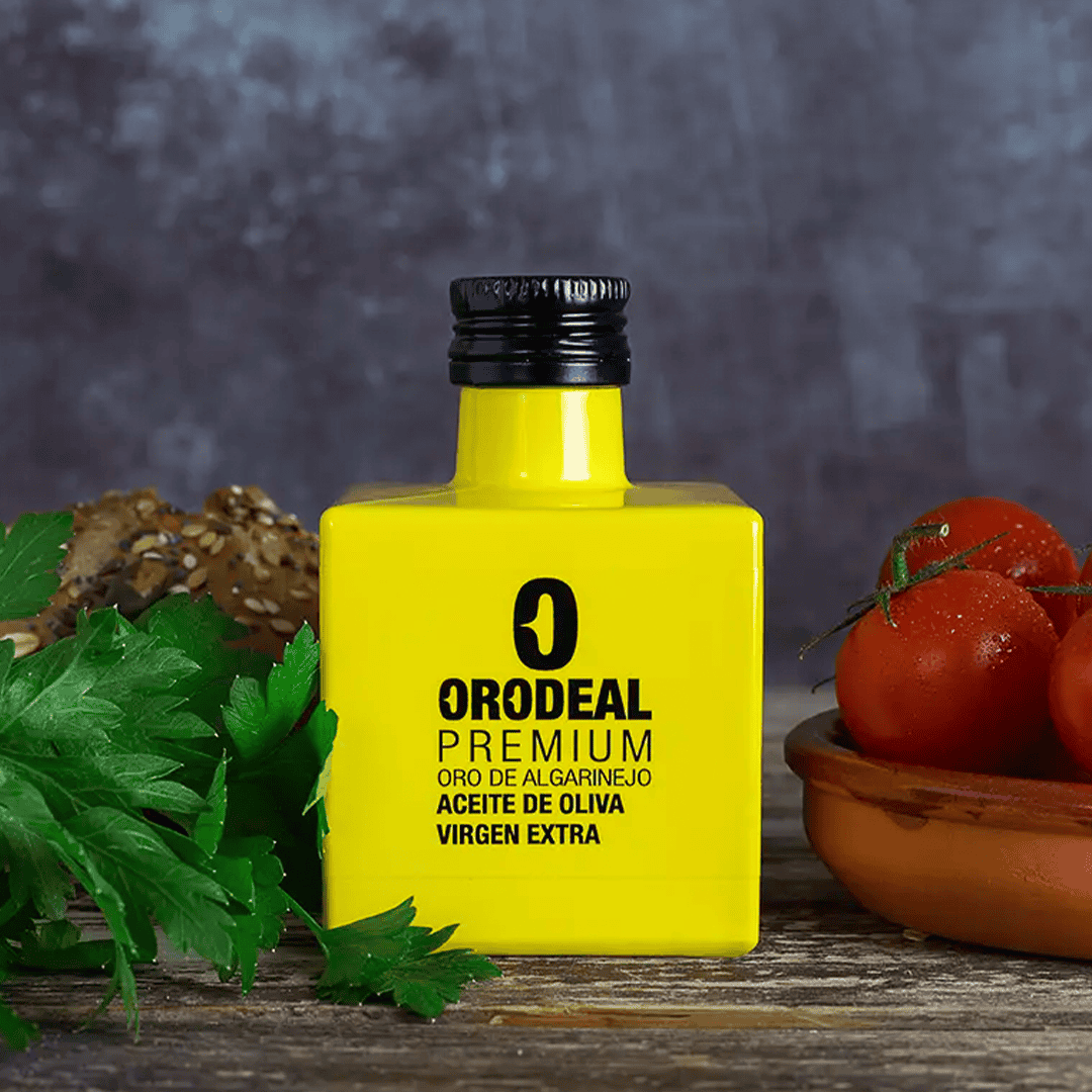 Aceite Orodeal Premium 100ml, Aceite de Oliva Virgen Extra variedad Picuda, certificado por la D.O. Poniente de Granada.