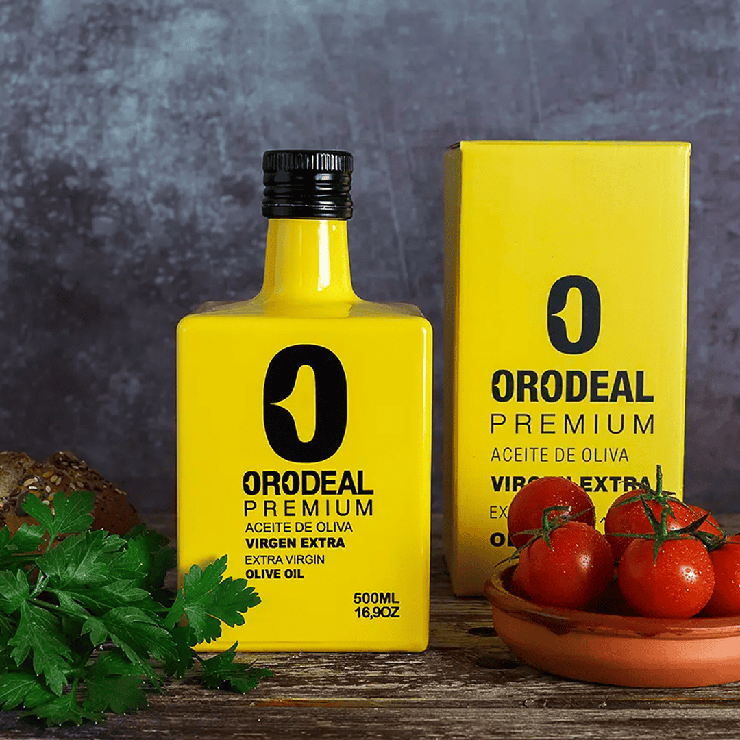 Aceite Orodeal Premium 500ml, Aceite de Oliva Virgen Extra de variedad Picuda, con certificación D.O. Poniente de Granada.