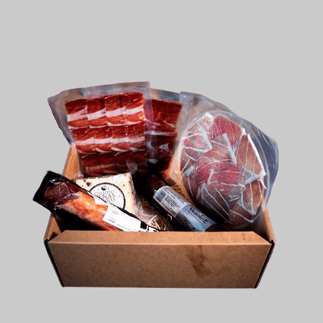 Pack regalo gourmet mamá reciente Se acabó la espera con jamón, queso y AOVE