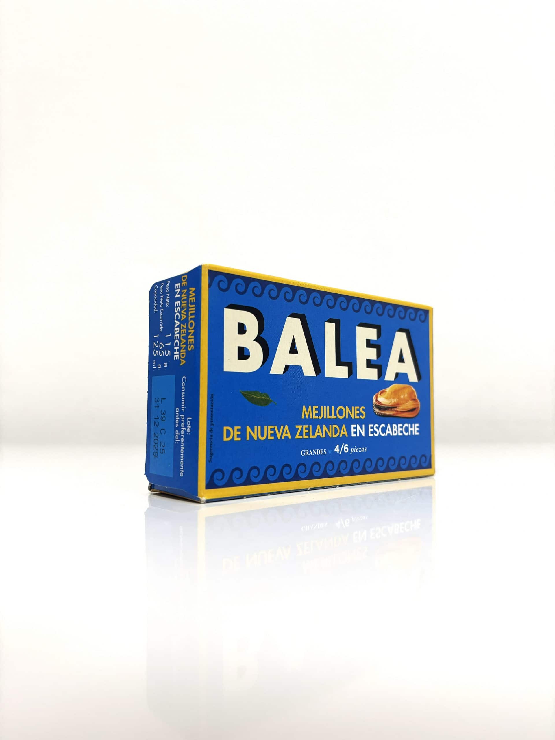 Mejillones en escabeche Balea 4-6 piezas 115 g lata gourmet