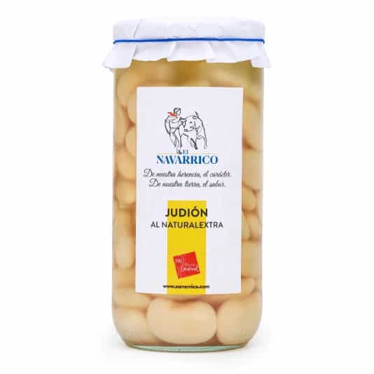 Judión cocido al natural El Navarrico en frasco de 720 ml listo para consumir