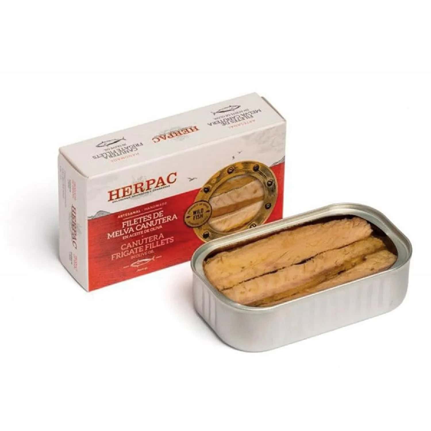 filetes de melva canutera en aceite de oliva 120 g Herpac